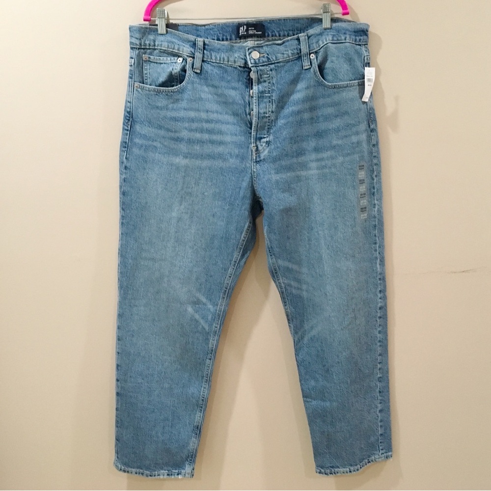NEW GAP Jeans Cheeky Straight Sky High Rise Medium Wash Blue Women 29/35R New